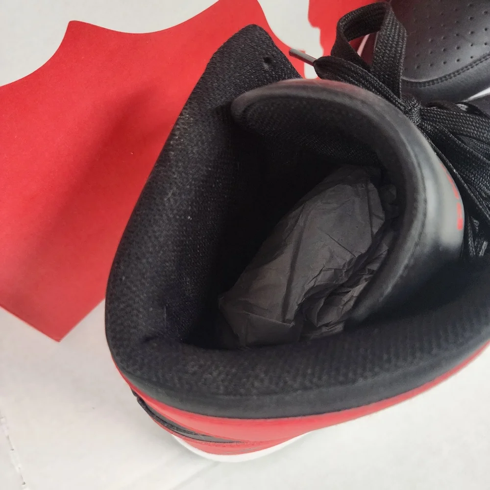 Puma Rebound Layup Like New Basketball Shoe In Box Men's 12 Wide Fit Black Red - Picture 4 of 11